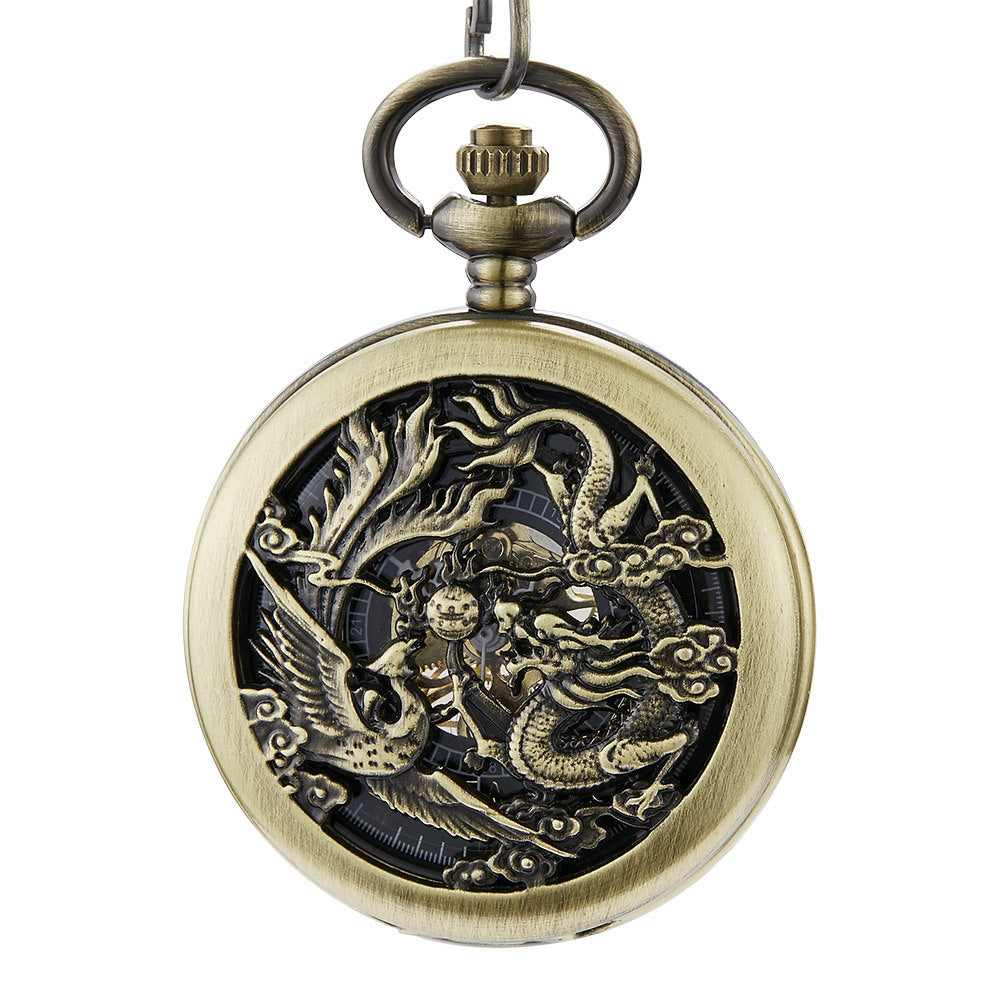 montre à gousset dragon argent