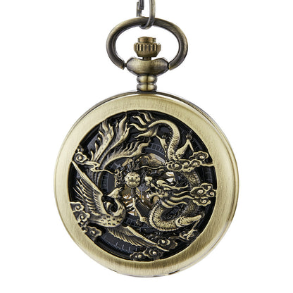 montre à gousset dragon argent