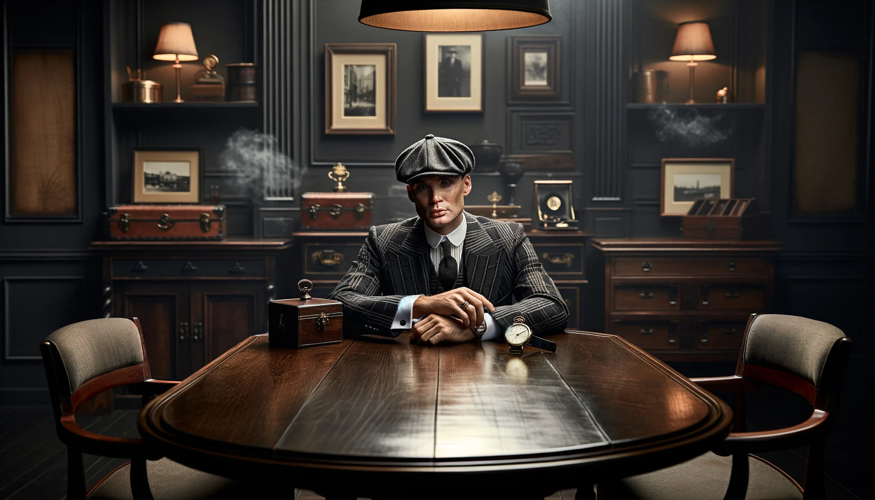 Thomas Shelby à un bureau